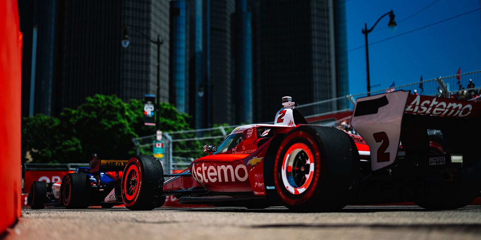 Josef Newgarden race at the Detroit Grand Prix