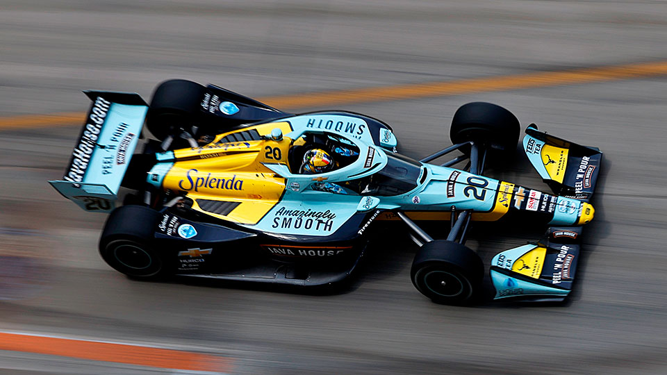 Rossi races at the detroit grand prix