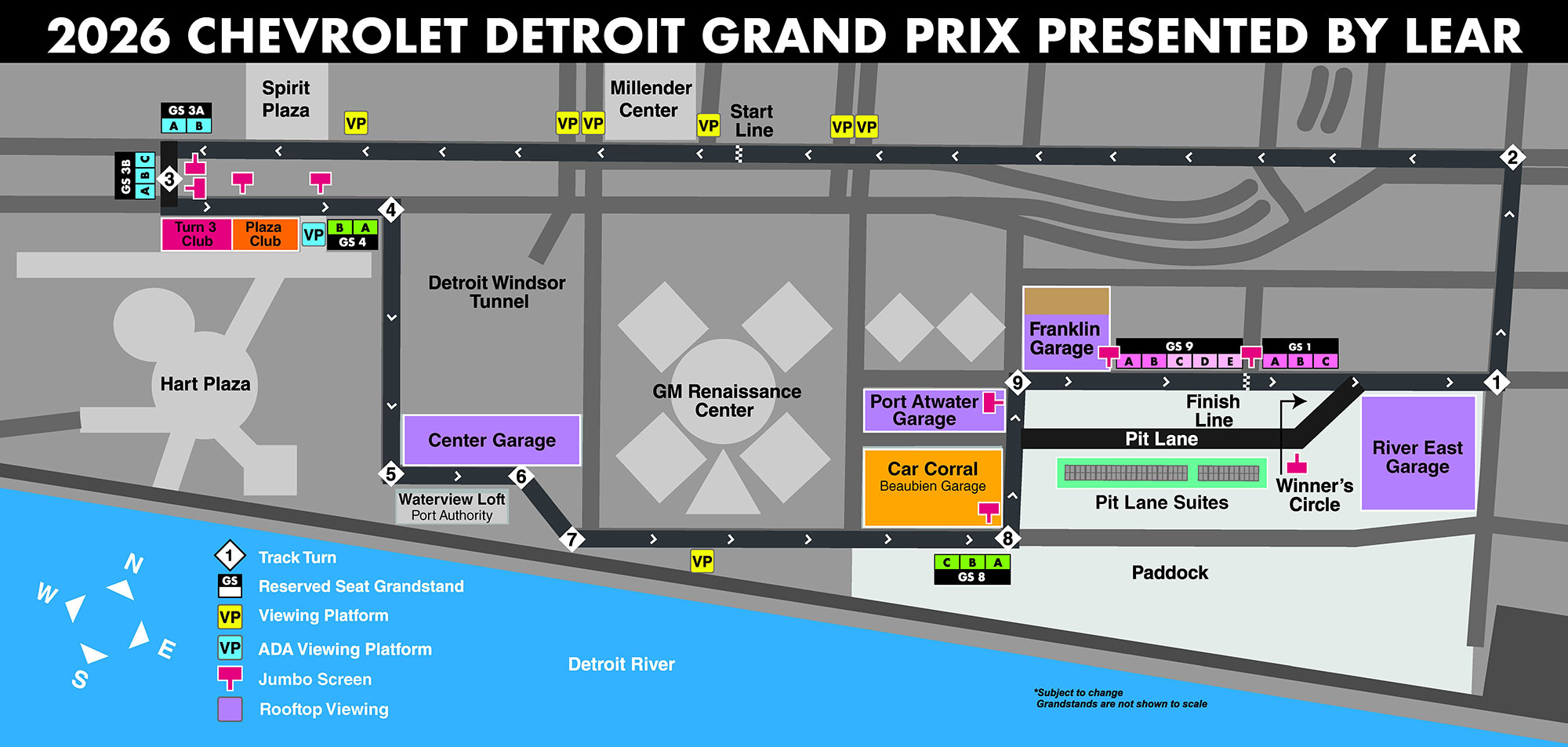 2026 Detroit Grand Prix map