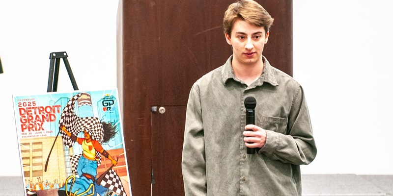 COLLEGE FOR CREATIVE STUDIES STUDENT ELI ARCHER WINS 2025 CHEVROLET DETROIT GRAND PRIX PRESENTED BY LEAR POSTER COMPETITION