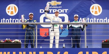 HAUGER RUNS AWAY FROM CHAOS TO WIN IN DETROIT, EXPAND POINTS LEAD 