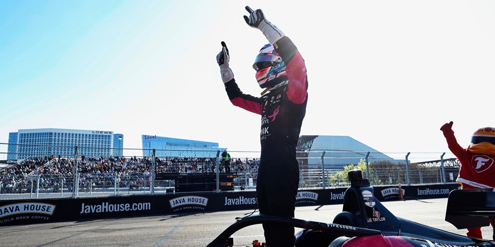 Max Taylor navigated a chaotic opening to secure his first career INDY NXT by Firestone victory