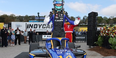 DE TULLIO GRABS FIRST WIN WITH FOYT AT BARBER