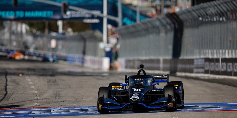 QUICK PIT WORK, PACE HELP PALOU RUN AWAY TO WIN AT LONG BEACH 