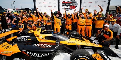 O’WARD DRIVES TO MILWAUKEE VICTORY; PALOU ZEROES IN ON ANOTHER TITLE 