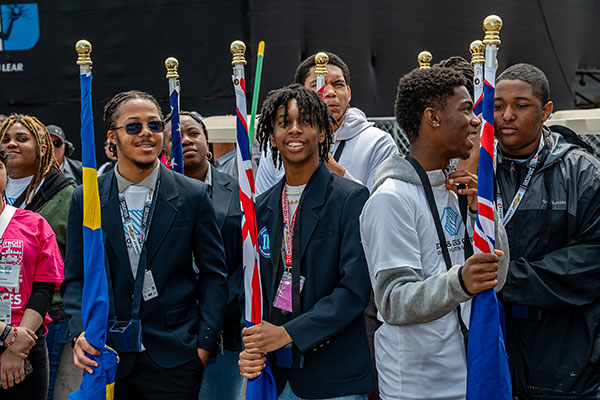 Boys & Girls Clubs of Southeastern Michigan Mobility Industry Club Students at the Detroit Grand Prix