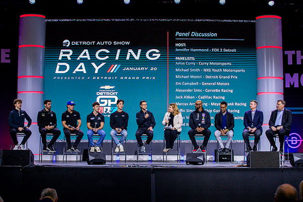 The Stars of Racing Day at the Detroit Auto Show