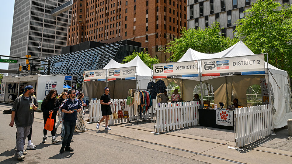 Small businesses participate at the Detroit Grand Prix
