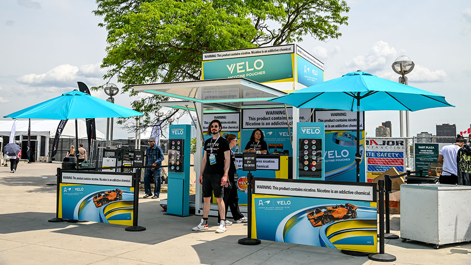 The velo display at the Detroit GP