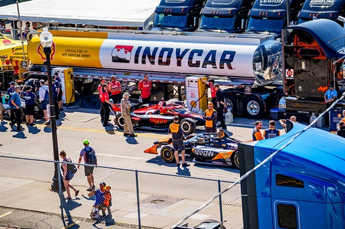 The Chevrolet Detroit Grand Prix Presented by Lear garages