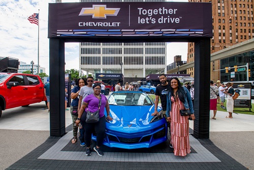 Chevrolet Corvette display at Chevrolet Detroit Grand Prix Presented by Lear