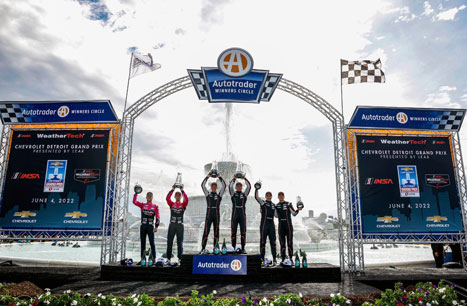 2022 Chevrolet Detroit Sports Car Classic Podium