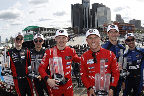 The podium of the 2025 IMSA Race
